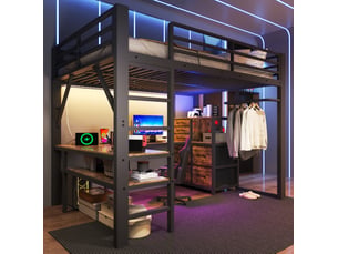 Lit mezzanine 140x200 cm MODENUIT    coloris bicolore