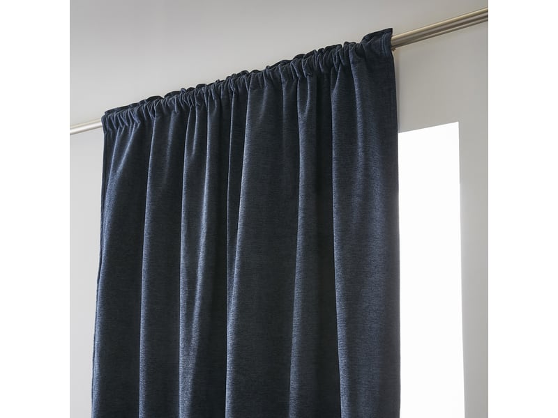  Rideau galon fronceur + polaire 140x260 cm polyester minuit PD21530 - Conforama B