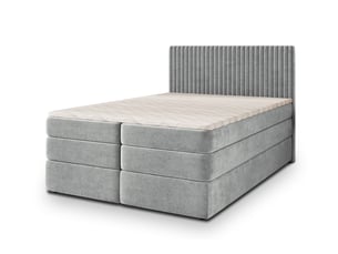 Lit avec rangement 160x200 cm <strong>MASSENO</strong> <strong></strong> coloris gris