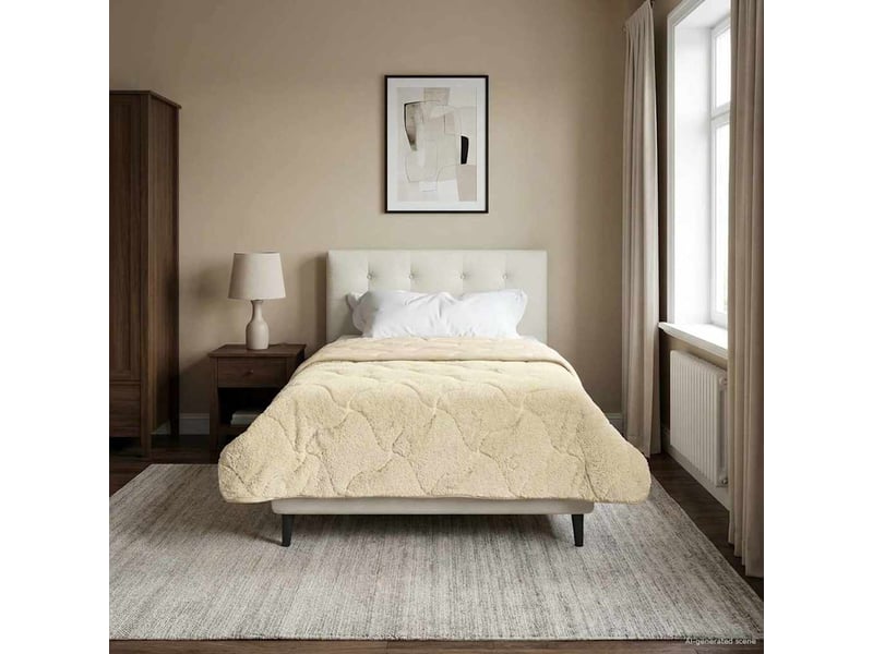  Couette - duvet d'été 135 x 200 cm été crème respirant  - Conforama B