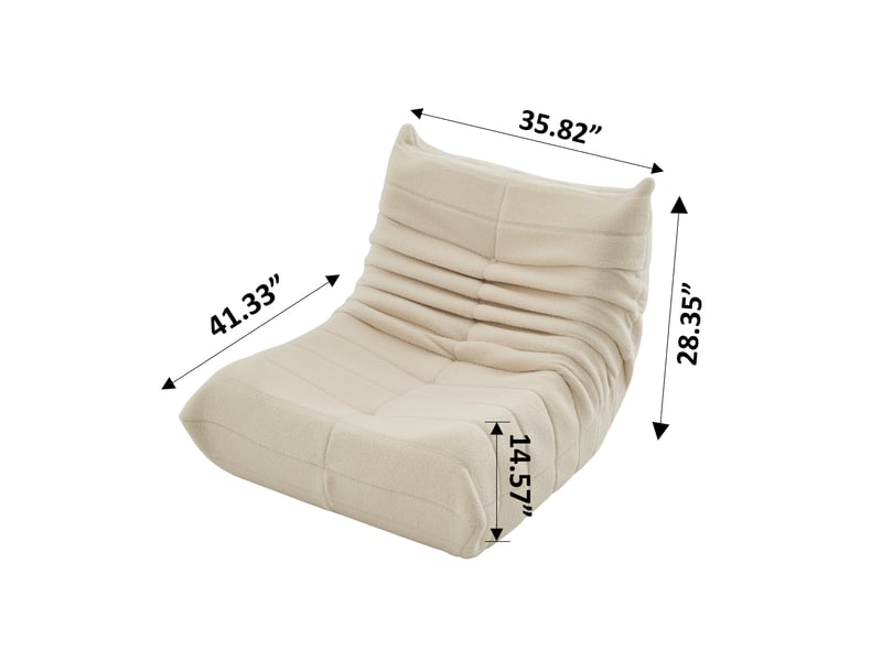  Fauteuil de sol avec dossier xxl beige evryae  - Conforama D