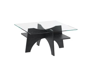 Table basse carré(e) coloris noir <strong>WISHDOR</strong> <strong></strong> - 80 cmx80 cm