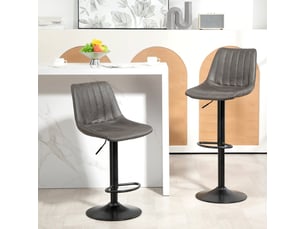 tabouret de bar assise réglable en hauteur <strong>HAUSS SPOLE</strong> - gris hauteur d'assise 59 cm vendu Par paire