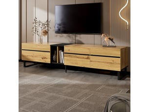 Meuble tv coloris bois clair 180 cm LPOSPI