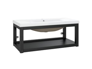 Cadre de lavabo de salle de bain vasque à encastrer noir fer shl5848