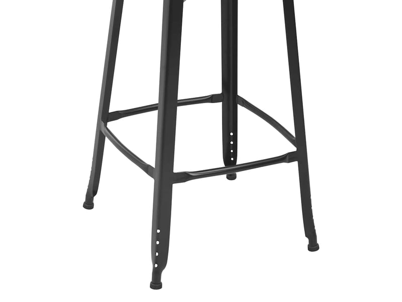  Lot de 2 tabouret de bar, chaise de bar noir acier  - Conforama E