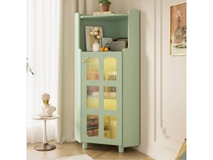 Vitrine coloris vert MODERNLUXE - 63.5 cmx124 cm