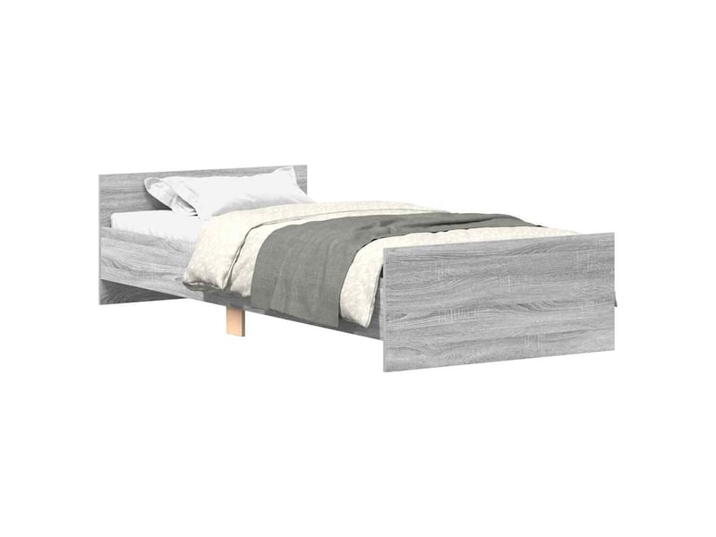  Lit simple- lit adulte -  cadre de lit sans matelas sonoma gris 100x200 cm  - Conforama A