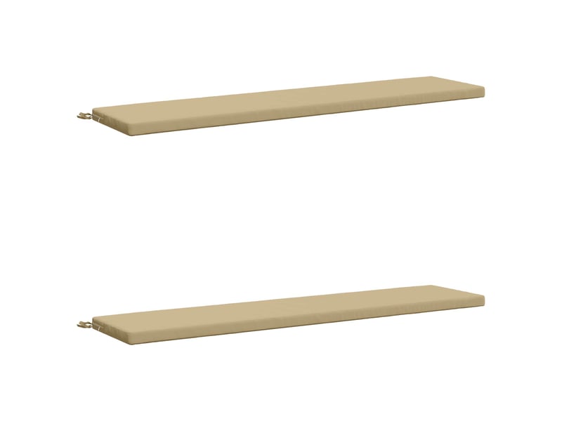  Lot de 2 coussins de banc, coussins d'assise soest 100 % polyester beige cf57008  - Conforama A