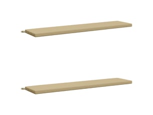 Lot de 2 coussins de banc, coussins d'assise soest 100 % polyester beige cf57008