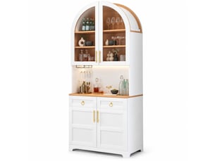 Buffet 4 porte(s) 2 tiroir(s) ULEVR - 80 cm coloris blanc