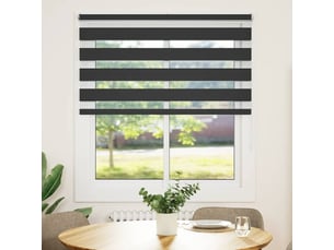 Store zèbre, store de fenêtre noir 125x150 cm largeur du tissu 120,9 cm polyester cf48870