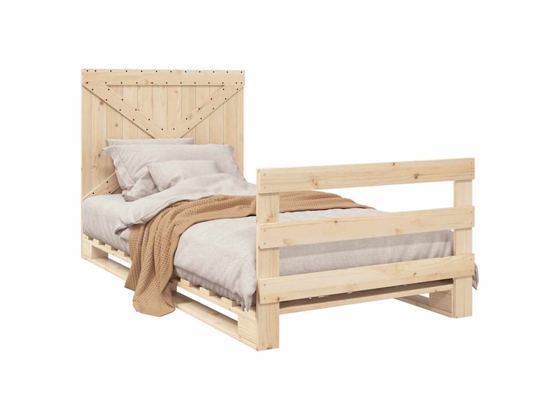  Lit simple- lit adulte -  cadre de lit sans matelas avec tête de lit 100x200 cm  - Conforama C