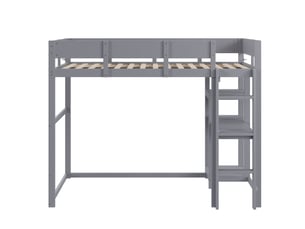 Lit mezzanine 90x200 cm <strong></strong> <strong></strong> coloris gris