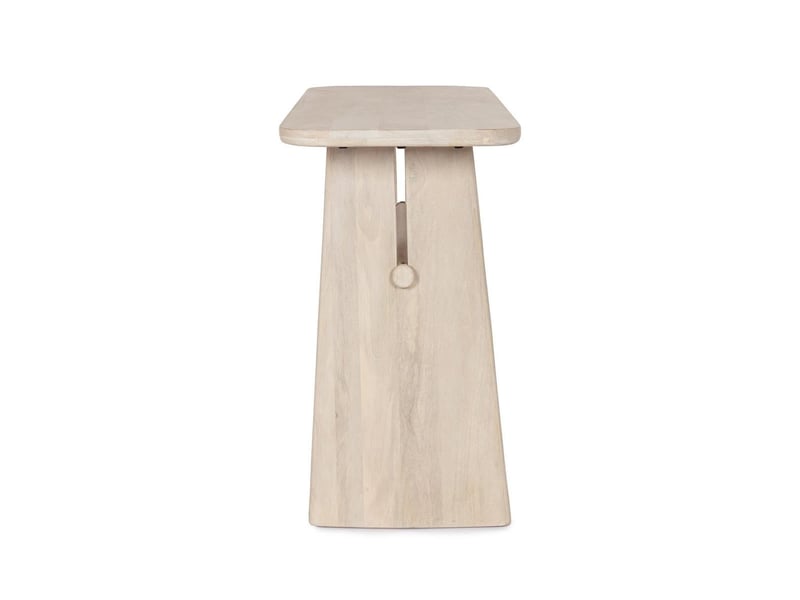  Console d'entrée moderne en bois de manguier 135x45x78 elisheva bizzotto  - Conforama C