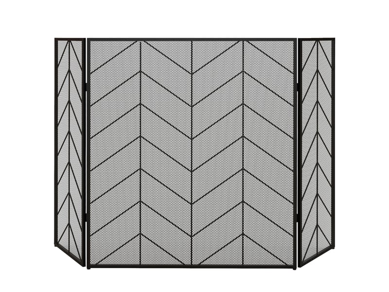  Pare-étincelles élégant pour cheminée, pliable, revêtu, noir, 135 x 85 cm  - Conforama A