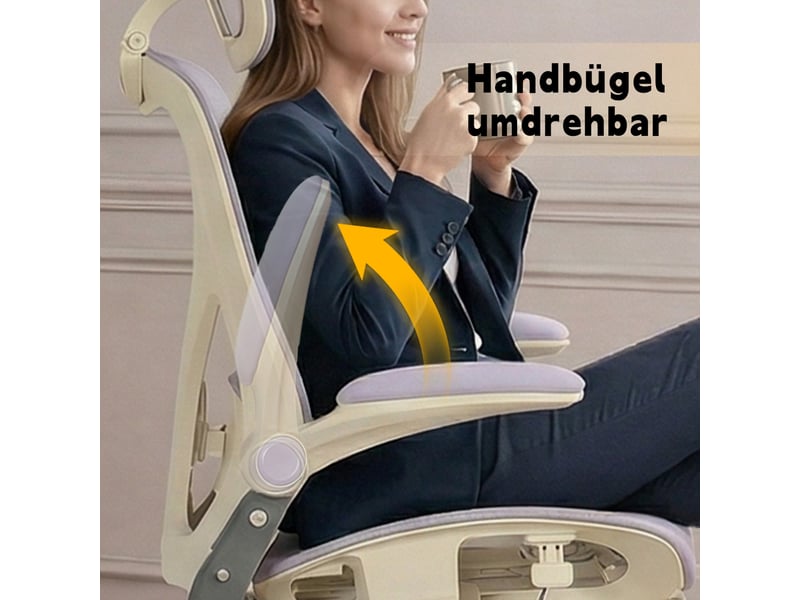 Chaise de bureau ergonomique pliable violette, gain de place avec appui-tête 3d et repose-pieds - Conforama W