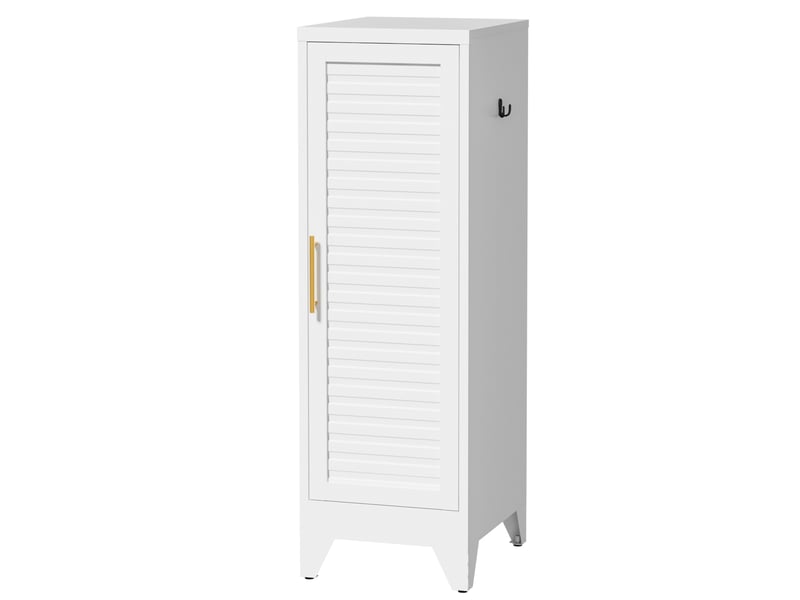  Armoire métallique avec tringle à vêtements, armoire de vestiaire en acier h 120 × l 38 × p 45 cm  - Conforama A