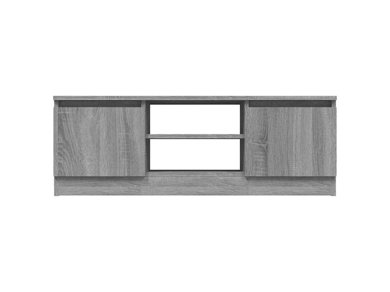  Meuble tv - banc tv - meuble de rangement avec porte sonoma gris 102x30x36 cm  - Conforama E