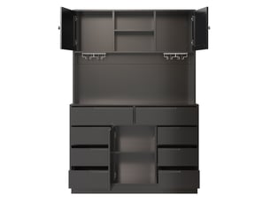 Buffet 8 porte(s)  8 tiroir(s)   - 40 cm coloris noir 