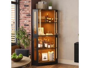 Vitrine coloris noir <strong></strong> <strong></strong> - 40 cmx165 cm