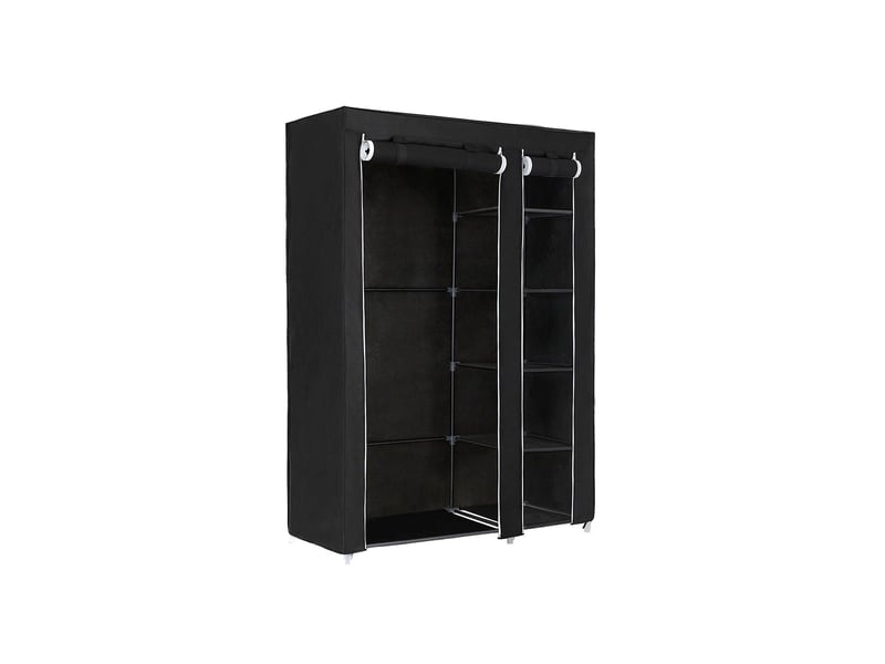  Armoire de rangement penderie de vêtement pliable en tissu non-tissé 110 x 45 x 175 cm noir lsf007 12_0003664  - Conforama C