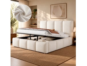 Lit coffre 180x200 cm REDOM   coloris blanc