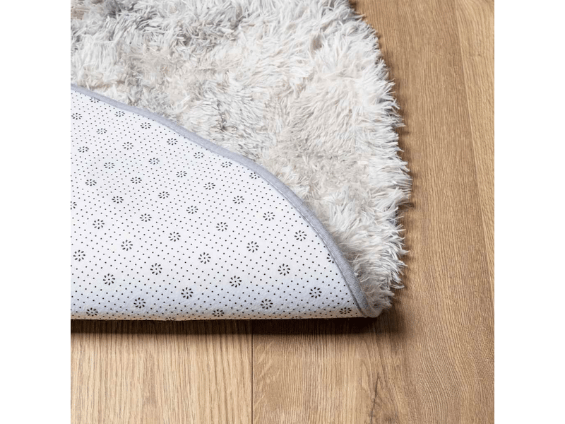  Tapis shaggy à poils longs navarra gris clair 160x160 cm - comfortxl 4102914 - Conforama E