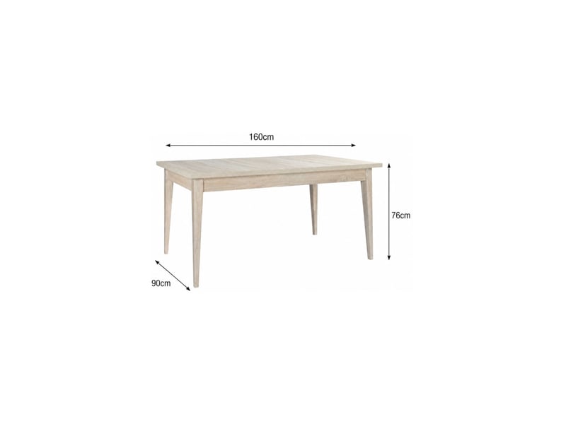  Salle à manger complète malmo avec table 6 places 160cm et buffet haut – chêne clair et gris  - Conforama E