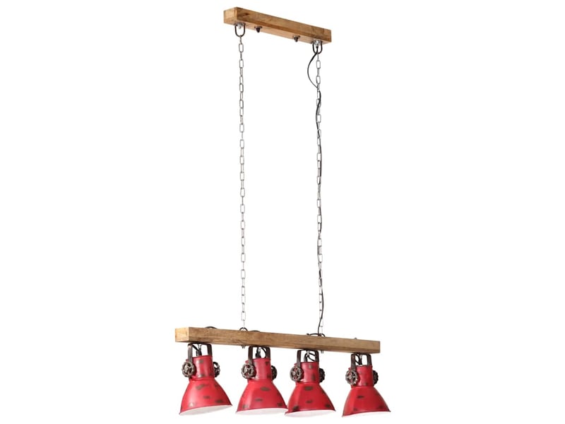  Plafonnier, lampe plafond 25 w rouge délavé 90x24x111 cm e27  - Conforama A