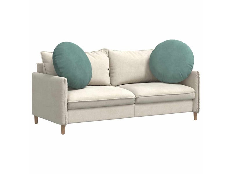  Lot de 2 coussins de siège, coussins décoratifs vert mer ø 40 x 13 cm velours cf59940  - Conforama C