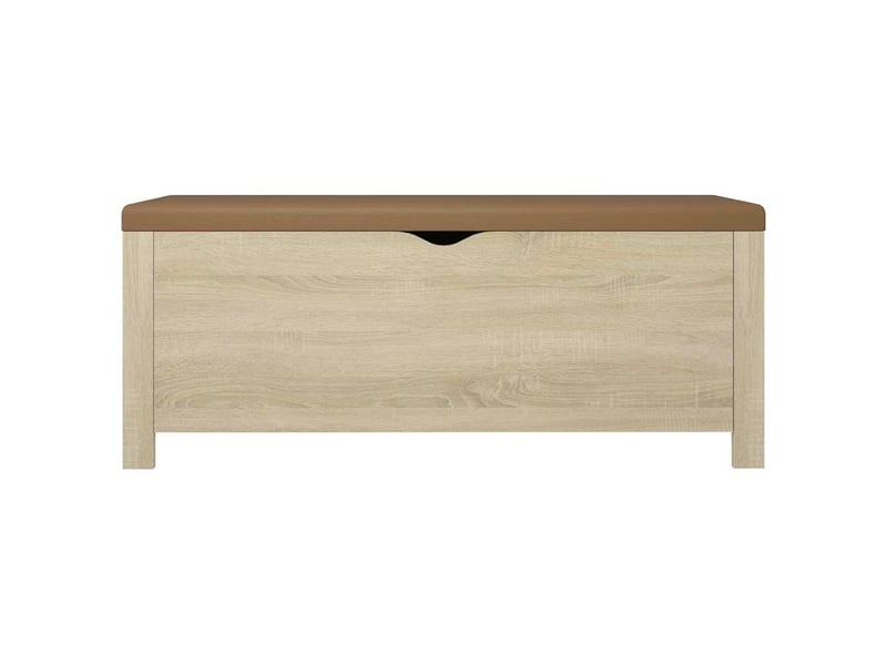  Boîte de rangement, coffre de rangement coussin chêne sonoma 105x40x45 cm aggloméré  - Conforama E
