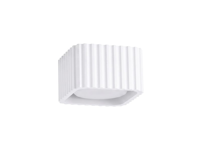 Plafonnier riff 1 blanc gx53 aluminium moderne 6x10x10cm SL.3032 - Conforama A