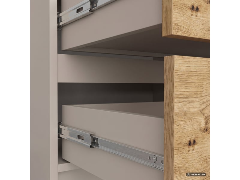  Commode k120 cachemire 120 cm 8 tiroirs couleur chêne artisan mat 120x40x99 cm Commode K120 - Conforama D