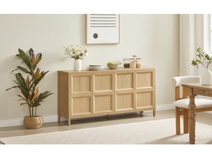 Buffet 4 porte(s)  0 tiroir(s) SHOPENTRA  - 160 cm coloris jaune 