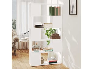 Bibliothèque, étagère de rangement blanc 80x24x155 cm