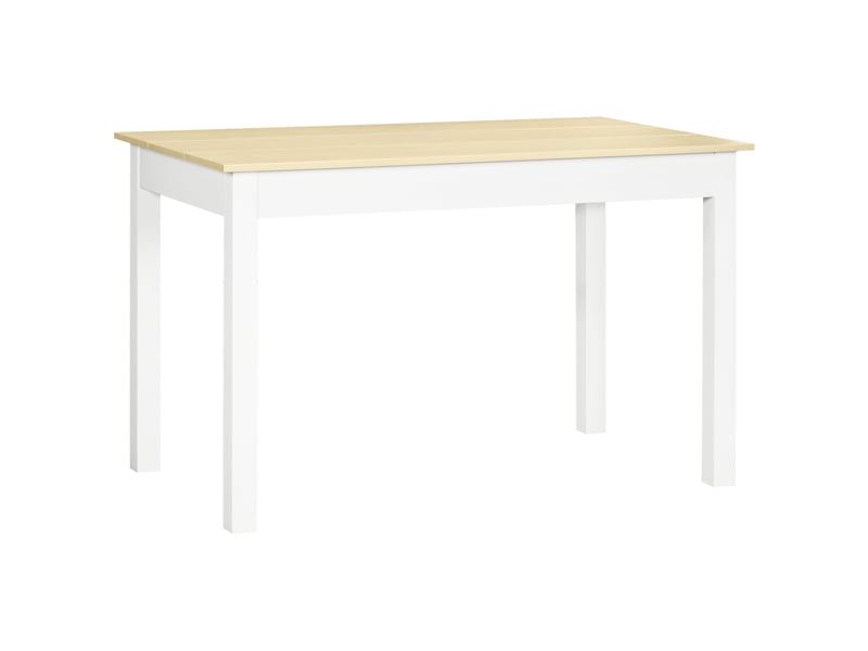  Table de salle à manger design moderne bicolore avec dim. 119l x 70l x 75h cm grand plateau 4-6 personnes en bois  - Conforama B