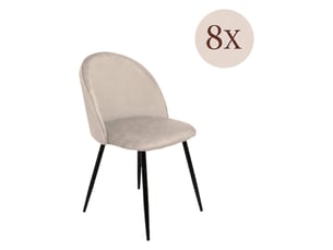 Chaise achito, 8 chaises, gris clair