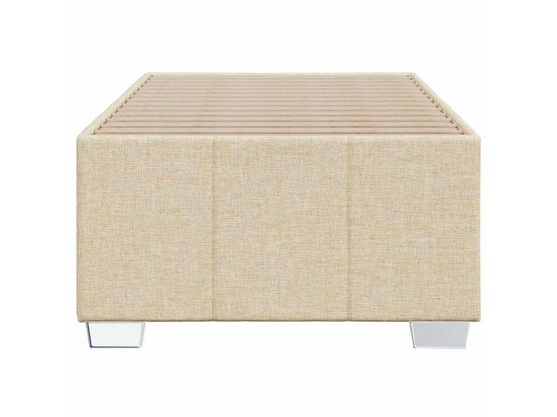  Lit simple- lit adulte -  cadre de lit sans matelas crème 100x200 cm tissu  - Conforama C
