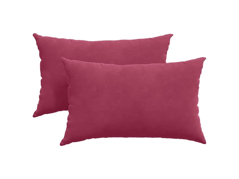  Lot de 2 coussins de canapé, coussins décoratifs rouge bordeaux 50 x 30 cm cf59155  - Conforama A