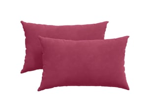 Lot de 2 coussins de canapé, coussins décoratifs rouge bordeaux 50 x 30 cm cf59155