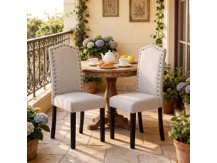 Chaise moderne – lot de 2, dossier haut, pour salle à manger, bureau, salon, coiffeuse, cuisine