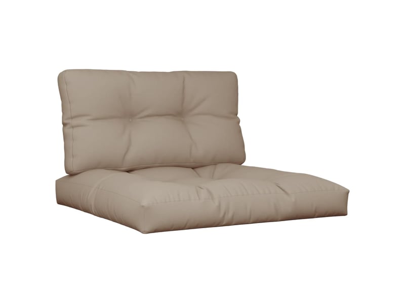 Lot de 2 coussins de palette, coussins de canapé taupe tissu cf59621  - Conforama A