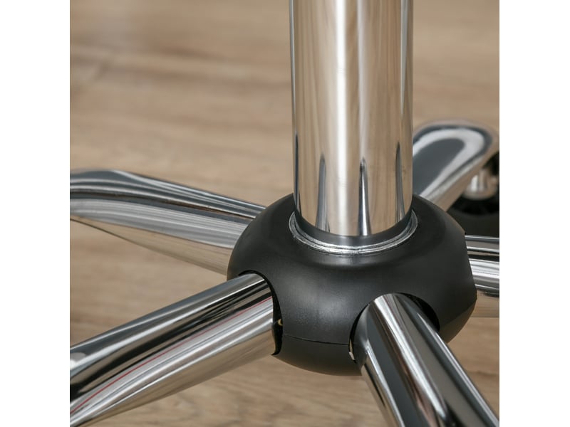  Tabouret de bureau à roulettes pivotant réglable en hauteur 35x35x49-61 cm gris clair  - Conforama C