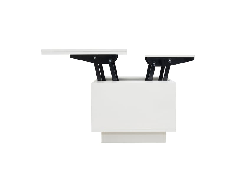 Table basse moderne à double relevage, rangement caché, 50 kg max. - Conforama E