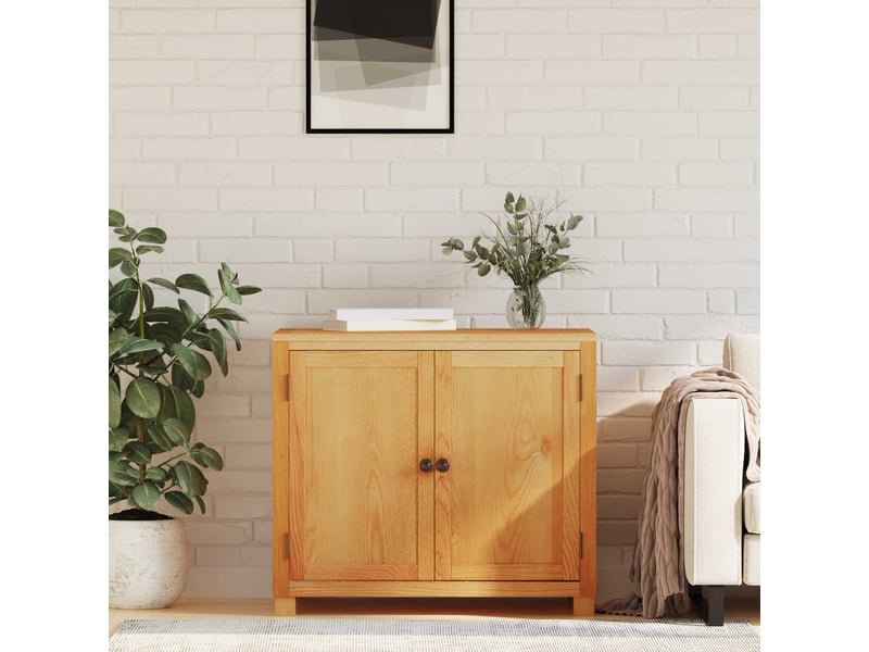  Armoire de rangement avec porte marron 78x50x70 cm bois de chêne massif  - Conforama C