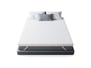 Avenco surmatelas - mousse respirante et tissu en fibre de bambou - housse lavable et dessous antidérapant - 5 cm - 160 x 200 cm