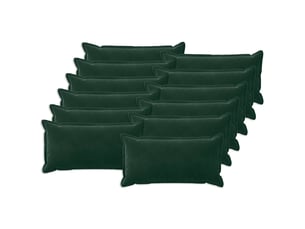 Lot de 12 coussins avec oreiller, coussins décoratifs houten vert foncé fløjl cf51000