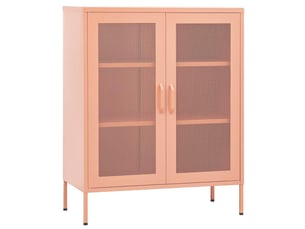 Armoire de rangement, rangement bureau rose 80x35x101,5 cm acier shl1520
