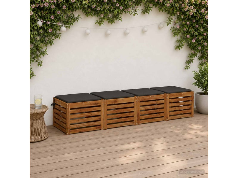  Lot de 4 coussins de siège, coussins d'assise soest 100 % polyester cf60199  - Conforama B